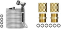 SPECILITE 50ft 304 Stainless Steel Garden Hose + Male to Male, Female to Female Hose Adapter by SPECILITE