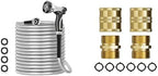 SPECILITE 50ft 304 Stainless Steel Garden Hose + Male to Male, Female to Female Hose Adapter by SPECILITE