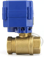 U.S. Solid 1/2" NTP Brass Motorized Ball Valve, Full Port, 9-24V AC/DC, 3-Wire Latching (Self-Hold) Control - Image 3