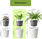 6 inch self Watering Pot with Clear Nursery Pot Inside,White,6 Pack - Image 2