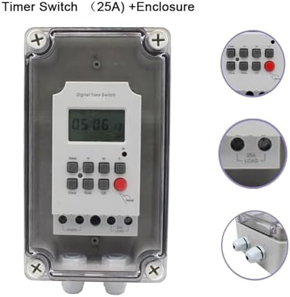 220V 25A MT316SE Second Programmable Rain-Proof Outdoor with IP66 Water Proofcase Digital Timer Switch - Image 2