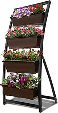 6-Ft Raised Garden Bed - Vertical Garden Freestanding Elevated Planter with 4 Container Boxes - Good for Patio or Balcony Indoor and Outdoor - Perfect to Grow Vegetables Herbs Flowers by OutlandLiving
