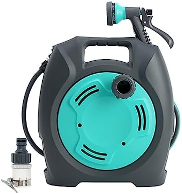 Heavy Duty Water Hose Holder, Portable Hose Reel Cart, Garden Water Pipe Hose Holder Rack, Outdoor Hosepipe Cart Organizer, Suitable for Most Types of Faucet, with 10M/32Ft Hose and 7 Pattern Nozzle by Unknown