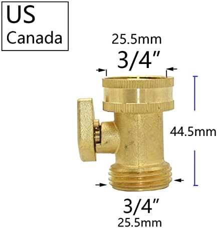 3/4 Inch 2/4-Way Brass Plastic Garden Hose Splitter Y-Type Watering Connector Distributor For Outdoor Tap And Faucet 1Pcs (Color : C) - Image 2