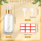 Fumete 36 Pcs 4oz Glass Spray Bottles Fine Mist, Clear, Simple - Image 2