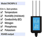 RS485 Output Soil Temperature Humidity Moisture Conductivity EC Nitrogen Phosphorus Potassium Sensor - Image 2