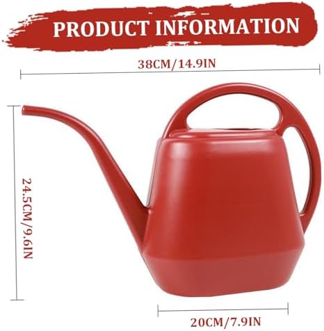 Plastic Watering Can, 1 Gallon Water Can with Long Spout Lightweight Indoor/Outdoor Watering Device for Gardens, Patios, and Houseplants, Claret - Image 4