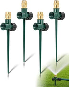 4 Pack Small Garden Sprinklers, Metal Sprinkler for Small Areas by DZFSTFI