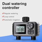 Sprinkler Timer, 2 Zone Smart Sprinkler Timer with Auto/Manual/Rain Delay Modes, Programmable Garden Hose Timers, Water-Saving Irrigation Controller for Lawn Yard Drip Systems (Black) - Image 6