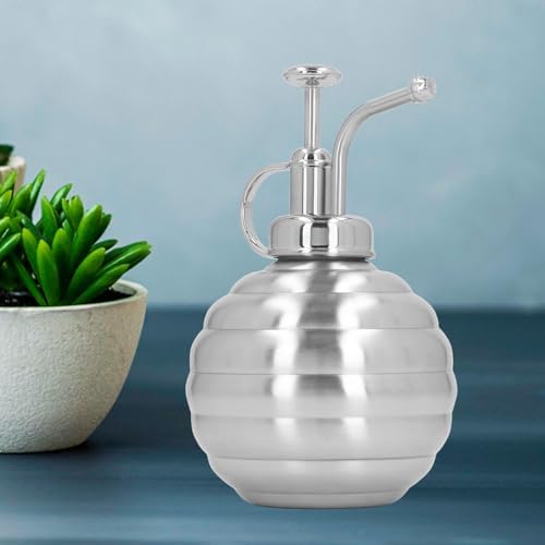 Plant Spray Bottle, 400ml Stainless Steel Plant Sprayer, with Top Pump for Watering Potted Plants, Water Misting Orchids, Succulents, wash, Hairstyling (Silver) - Image 6