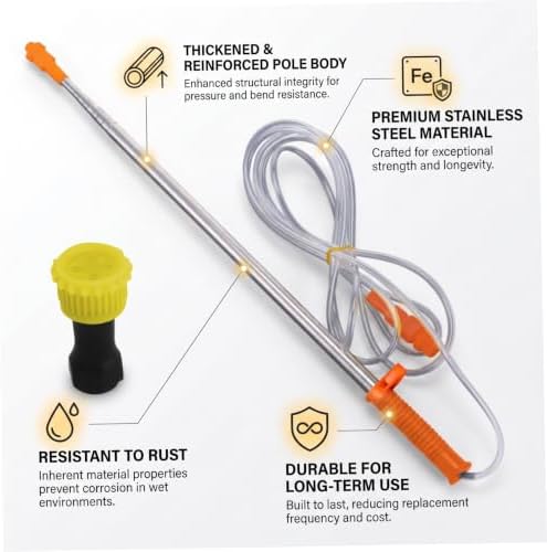 Sprayer Wand Replacement, 11.8ft Adjustable Stainless Steel Spray Wand - Image 6