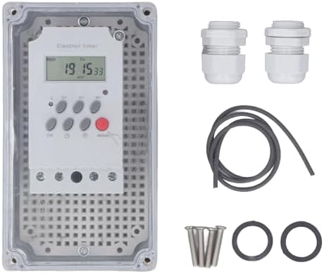Pool Pump Timer Digital Timer Box, 7 Day Cycle 20 On Off Operations, Programmable Time Control Switch, Outdoor Water resistive, (AC 110V) by YolieraArt