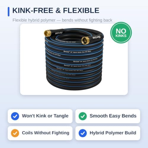 FEVONE Kink Free Garden Hose 50 ft, Heavy Duty Water Hose - Image 4