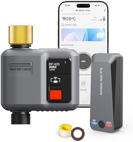 WiFi Water Timer for Garden Hose,WiFi Sprinkler Controller with 984ft Range by Johgee