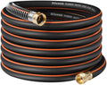 50FT x 5/8" Rubber Garden Hose, Heavy Duty Garden Water Hose, 300 PSI Working, 1000 PSI Burst, Swivel Handle with Stainless Steel Ring, 5-Layer Braided, All-Weather Outdoor Use, BG50GH06 by Wilawels