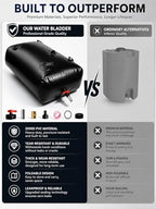 142 Gallon Water Bladder Tank, 2000D PVC Portable Water Storage Bag Black - Image 4