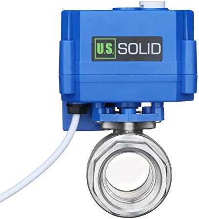 U.S. Solid Motorized Ball Valve- 1" NSF Certified 304SS Ball Valve with Manual Function, Full Port, 9-24V AC/DC and 2 Wire Auto Return Setup - Image 2