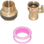 Joywayus 3/4"GHT Female x 1"NPT Male Brass Bulkhead Water Tank Connector & Garden Hose Shut Off Valve Kit with Rubber Washers and Teflon Tape (Pack of 2) - Image 6
