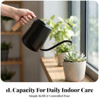 Comfortable Long-Spout Watering Can, Matte Green - Image 4