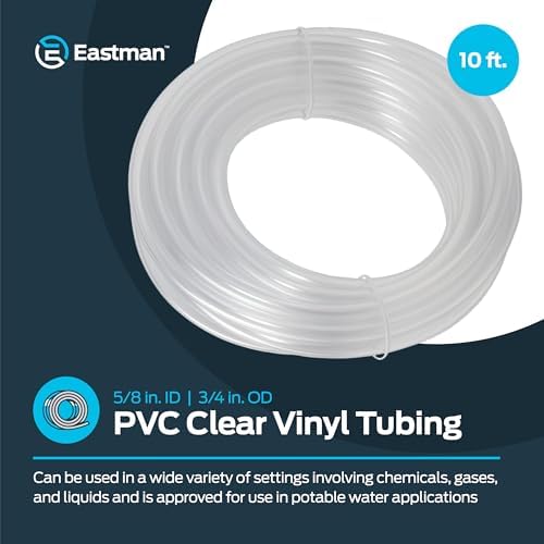Eastman 5/8 Inch ID (3/4 Inch OD) PVC Clear Vinyl Tubing, 10 Foot Length, 98570 (Pack of 8) - Image 2
