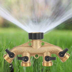 3/4 Inch 4 Way Valve Splitter, Hose Tap Connector, Hose Pipe Splitter, Hose Pipe Splitter Nozzle for Garden Irrigation (European Thread) - Image 2