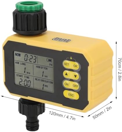 AUNMAS Solar Sprinkler Timer, Single Outlet Automatic Irrigation Water Timer with Rain Sensor Rechargeable Hose Watering for Garden Courtyard Patio Balcony Villa - Image 2