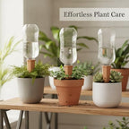 5-Pack Terracotta Self Watering Spikes for Plants, Drip Irrigation Stakes for Standard Bottles, Brown Ceramic Garden Accessories - Image 2