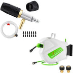 FIXFANS Adjustable Long Range Downstream Injection Nozzle Kit 4-4.5 GPM, Pressure Washer Hose Reel with Hose by FIXFANS