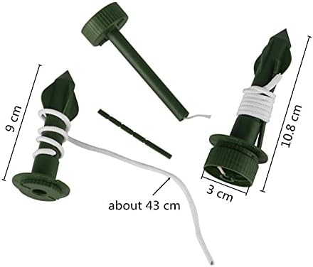 Xiaochen Sprinklers Watering Pipe Fittings Automatic Plant Automatic Watering Device Soil Moisturizing Dripper Garden Plant Watering and Fertilizing Tool Watering Artifact 2 Pieces (Color : Green) - Image 3