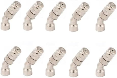 Irrigation Nozzles Adjustable Copper Atomizing Nozzles Drip Irrigation Sprayers Garden Cooling Irrigation Equipment Silver Elbow Nozzle 10pc by Unknown