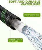 75ft Garden Hose, Non-Expandable Water Hose with 8 Function Spray Nozzle, Lightweight, Knik-Free, Burst-Resistant, Durable & Flexible 3/4" Garden Hose for Lawn, House Cleaning, Car Washing - Image 3