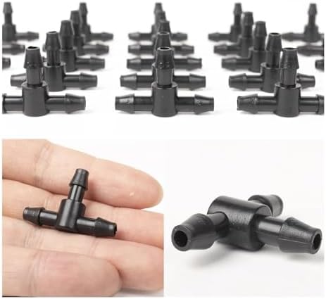 1/4" PVC Hose Barb Tee Connector Automatic Drip Irrigation Connectors Garden Watering System Water Pipe(500PCS TEE JOINT) - Image 5