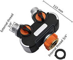 Generic Hose Connector Adapter 1 Pc 3/4"" Extral Threaded 2-Way Manifold, with Valve, with Quick Connector, Garden Irrigation Andricultural Faucet Accessories/Black - Image 3