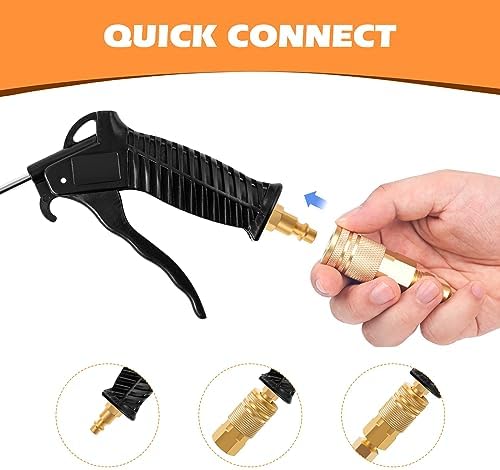 Industrial Air Coupling,1/4" NPT Plug and Air Hose Coulper,and FNPT Plug and Quick Adapter Set, 1/4" Basic Flow Quick Connect Air Coupler、Brass Air Compressor Accessories Fitting(36pieces) - Image 4