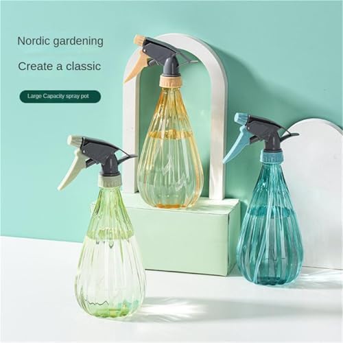 KeuLen Empty Spray Bottle,500ml Watering Can Gardening Plant Flower Irrigation Mist Sprayer Household Cleaning Hairdressing Tool(Color 01)(Green) - Image 5