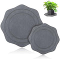 Plant Saucer for Indoors, 2 Packs 8 12 inch, Diatomaceous Earth Pot Saucers No Holes, Instant Dry Plant Drainage Trays for Pots, Dark Gray by Unknown