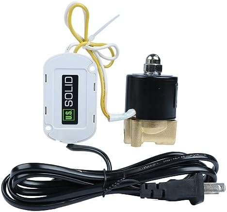 U.S. Solid Smart WiFi Solenoid Valve, 1/4 in Brass, AC 110 V, App-Controlled, Normally Closed, FKM Seal, 0.23 Cv, Manual Switch, Schedule and Loop Timer - Image 2