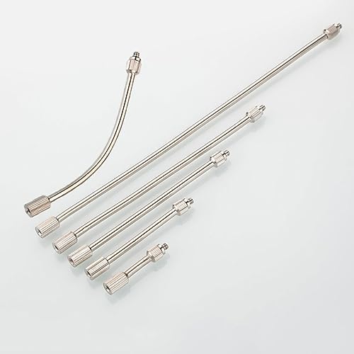 6 Pack Flexible Nozzle Extensions, Brass Mist Rod for Outdoor Misting System, Misting Extended Pole 10/24 UNC for Garden, Humidification, Outdoor Cooling, Dust Control(Size:15.7inch) by Unknown