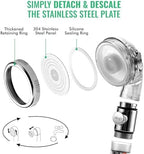 Original StoneStream EcoPower High Pressure Handheld Shower Head with ON OFF switch- 3 Spray Settings with Hose, Wall Adapter and Replacement Beads - Image 5