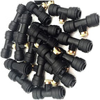 Garden Drip Irrigation System Accessories 10 Pieces of 1/4 Inch Sliding Lock Type Outdoor Atomizing Nozzle, Three-Way Water Copper Atomizing Nozzle, Cooling System Atomizing Nozzle Kit - Image 3