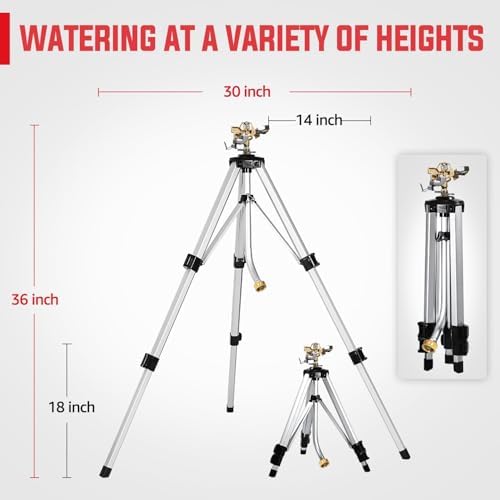 YAMATIC 18-36in Impact Sprinkler with 360° Large Area, Brass Head, 1PCS - Image 4