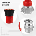 2 Inch NH Fire Hose Nozzle Kit, Metal Fireman Hose Accessory, 90 psi Pressure Output, 50 ft Range, Adjustable Spray for Fire Fighting, 6.7 x 3.9 x 5.9 in - Image 4