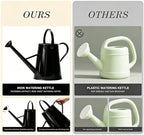 1.5 Gallon Metal Watering Can for Outdoor Plants, Large Watering Can, Black - Image 4