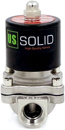 U.S. Solid Stainless Steel Electric Solenoid Valve 110VAC Normally Closed Air Water (1/2 Inch) - Image 3