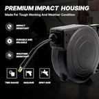 Retractable Air Hose Reel, 1/4 IN x 45 FT Hybrid Air Hose Max 300 PSI, Air compressor hose reel with 5 ft Lead in, Ceiling/Wall Mounted air hose reel,Heavy Duty air tool - Image 6
