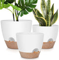 YNNICO 12" 10" 9" Large Self Watering Plant Pots, 3 Pack Plastic Pots by AFamilyofGardenLovers