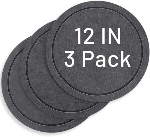 MUDEELA Diatomaceous Earth Instant Drying Plant Saucers, 12 Inches, 3 Pack by MUDEELA