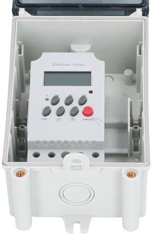 GOWENIC Rain Proof Pool Pump Timer, Programmable Resin Shell Outdoor Timer Switch with Password Lock for SPA Motor Heater Filter Irrigation Systems - Image 7