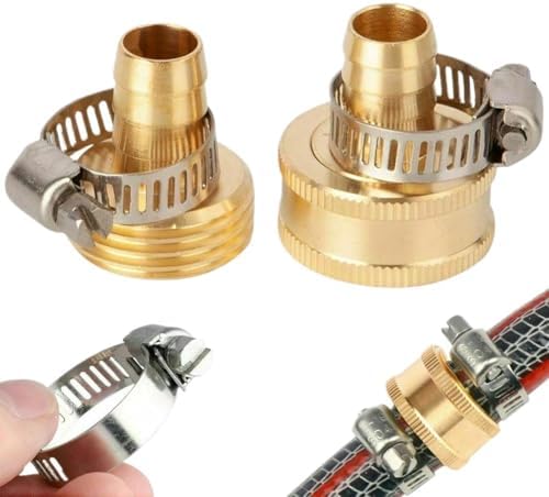 3/4 Inch Garden Hose Repair Mender Kit Hose Connector With Stainless Steel Clamp Connector Set Garden Watering Irrigation System(Inside) - Image 3