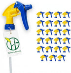 Heluva Green Spray Bottle Nozzle Replacement Tops, Blue/Yellow 24 Pack by HeluvaGreen